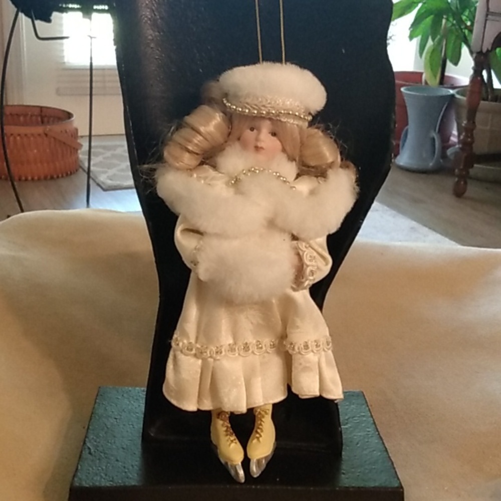 Victorian Ice-Skating Girl
